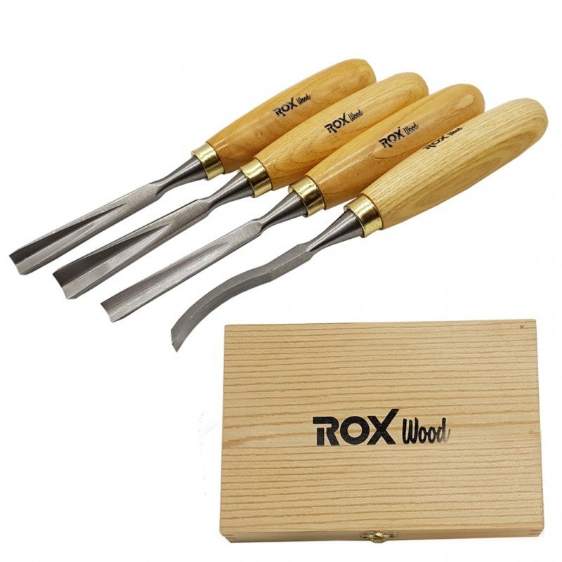 ROX WOOD 4 PARÇA AHŞAP OYMA SETİ