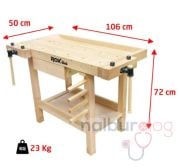 Rox Wood 0111 Mengeneli Ahşap Çalışma Tezgahı 106 cm - 23 Kg