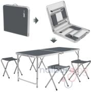 Rox Camping 0313 Tabureli Yükseklik Ayarlı Katlanır Kamp Masası Seti
