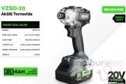 VOLTZ VZSD-20 Akülü Torklu Vidalama 20 Volt Çift Akülü 5 Ah 1/4 Soket