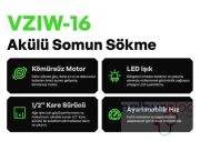 Voltz VZIW-16 Akülü Somun Sökme 16.8V-2x2 Ah