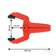 Rox 0148 Yaylı Mandal Tip Kıskaç İşkence 50 mm (2 li)