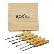 ROX WOOD 6 PARÇA AHŞAP OYMA SETİ (AHŞAP KUTULU)