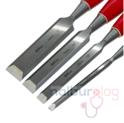 Rox Wood 0184 Ahşap Oyma, Düz Uçlu Iskarpela Takımı 4 Parça