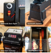 Rox Wood 0179 Devir Ayarlı Ahşap Torna Makinası 750 Watt