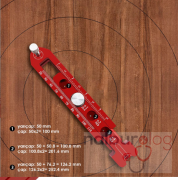 Rox Wood 0165 Ahşap İçin Alüminyum Dairesel İşaretleme Cetveli