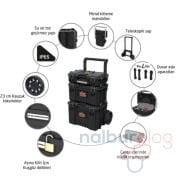 Keter 17212618 Pro Gear ROC 3 Katlı Tekerlekli Takım Çantası