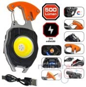 Rox 0230 Outdoor Çok Fonksiyonlu Anahtarlık Şarjlı Led Fener 500 Lümen