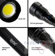 Rox 0214 Şarjlı Led El Feneri 6000 Lümen
