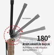 Rox 0224 Mini Şarjlı Katlanır Çok Amaçlı Çalışma Feneri 1000 lümen