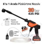 Max Extra MX5050 Akülü Yıkama Makinesi - 20 Volt - 30 Bar