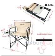 Rox Camping 0317 Fonksiyonel Sehpalı Kamp Sandalyesi - Bej