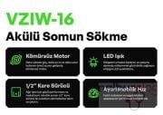 Voltz VZIW-16 Akülü Somun Sökme 16.8V-2x2 Ah