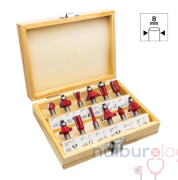 Rox Wood 0310 Ahşap Freze Seti 12 Parça (Sap: 8mm)