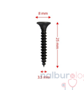 Rox 0342 Ahşap Şerit Vidası 3.5x25 mm (1000 Adet Vida)
