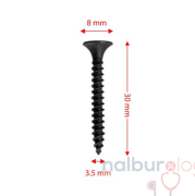 Rox 0343 Ahşap Şerit Vidası 3.5x30 mm (1000 Adet Vida)