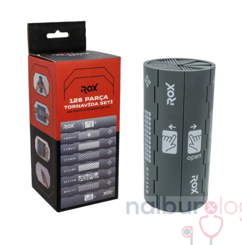 Rox 0307 Bits Uçlu Hassas Tornavida Seti 126 Parça