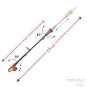 Max Extra MX8009 Akülü 20V 4Ah Teleskopik Dal Budama 275cm