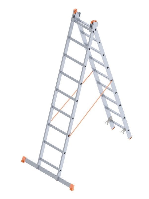 SARAYLI 2*9 A Tipi Endüstriyel Merdiven (247x2=494 CM)