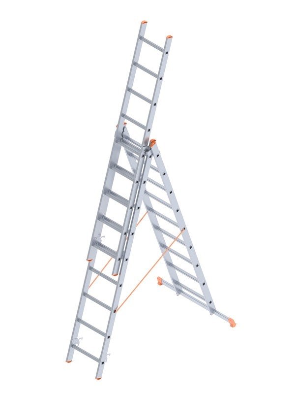 SARAYLI 3x9 A Tipi Endüstriyel Merdiven (247x3=741 CM)