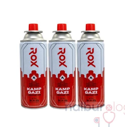 ROX Kamp Ocak Gazı Valfli Kartuş 227gr - 3 Adet